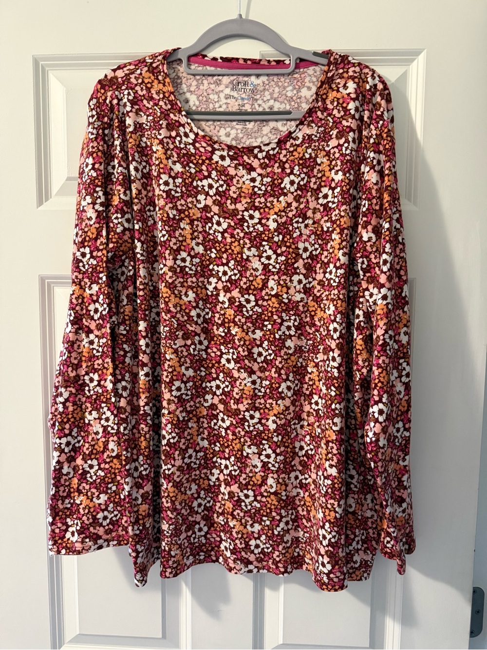 Croft & Barrow “The Classic Tee” Floral Long Sleeve Top